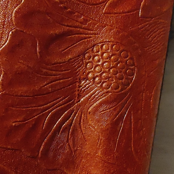 Vintage Borse in Pelle Embossed Leather Purse/Backpack - Picture 7 of 12